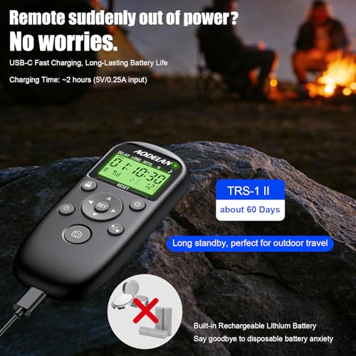 Rechargeable Intervalometer Timer Shutter Release Remote with LCD Screen Timer Shutter for Sony