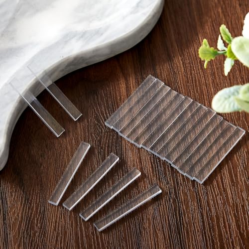Innconee clear setting blocks for glass, 1/8 x 1/4 x 2 inch spacers, 200 pieces