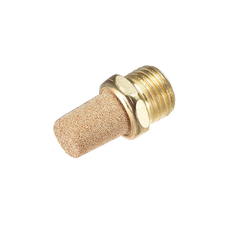 [Australia - AusPower] - sourcing map Brass Exhaust Silencer with Brass Body 1/4 Inch PT Male Thread Bronze Pack of 5 