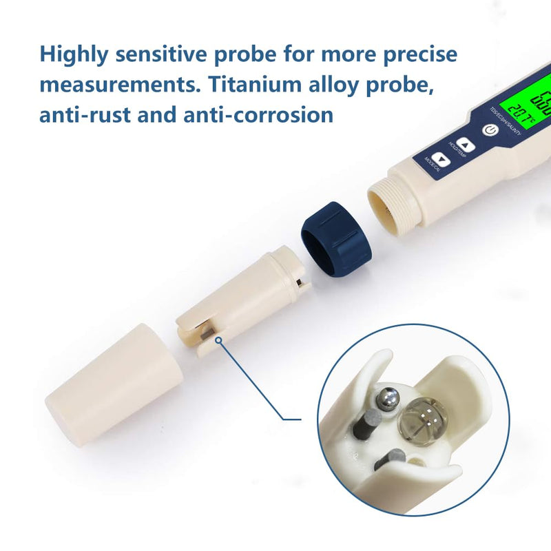 [Australia - AusPower] - AH-PH+EC Meter,TDS,Salt,Water Temperature 