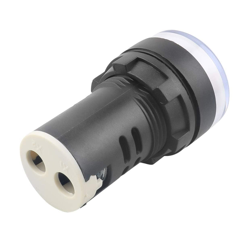 [Australia - AusPower] - 12V 20mA Energy Saving Indicator Light Mounting Hole Size 22mm (7/8 Inch) 10 Pcs (White) 
