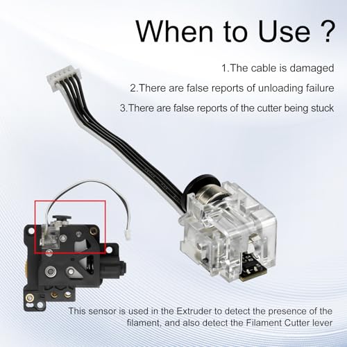3D Printer Extruder Filament Sensor Compatible with X1 Series 3D Printer Update Accessories X1/X1C Hall Switch