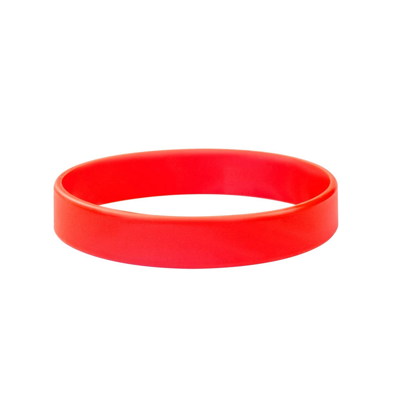 [Australia - AusPower] - Wholesale 12pcs/pack Single Colors Silicone Wristbands Rubber Bracelets for Training,Parties,Events,Sports and for Office Supplies File 12pcs/Red Adult/8“ 