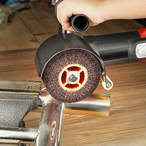 RENOTEC 4-inch 120 grit flap wheel burnishing wheel with 3/4-inch arbor for polishing machines