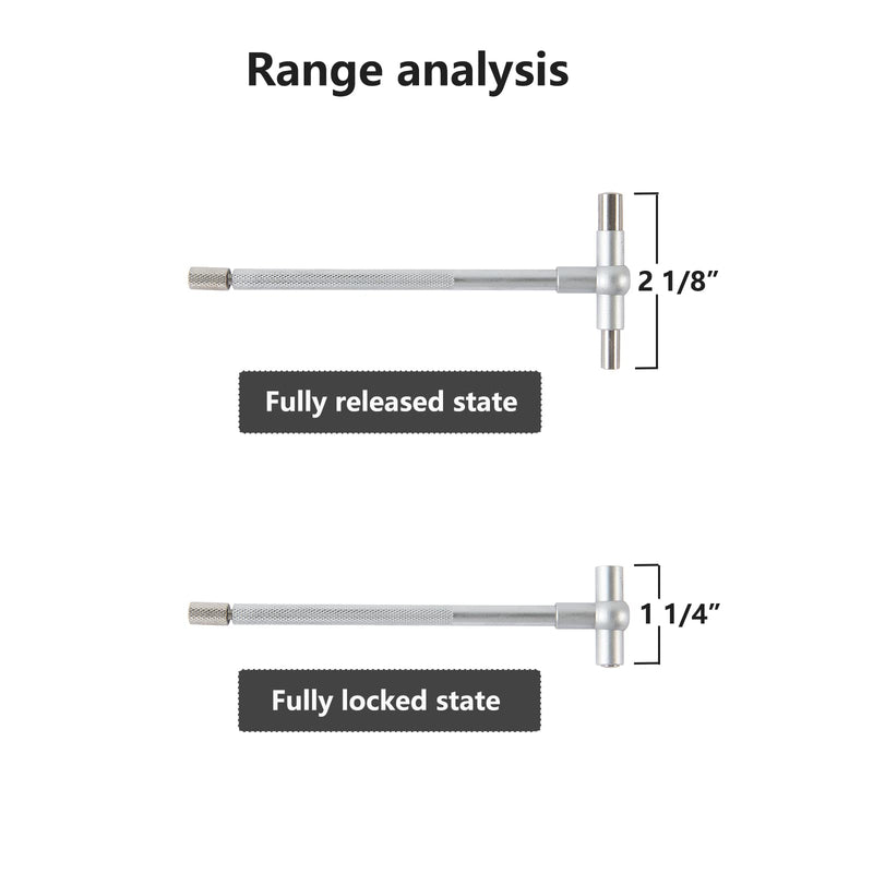 [Australia - AusPower] - Beslands 6 Pc Telescoping Gage Set, T-Bore Hole Gauges, High Precision Telescopic Bore Gauge with a Portable Case(Range 5/16" - 6") 