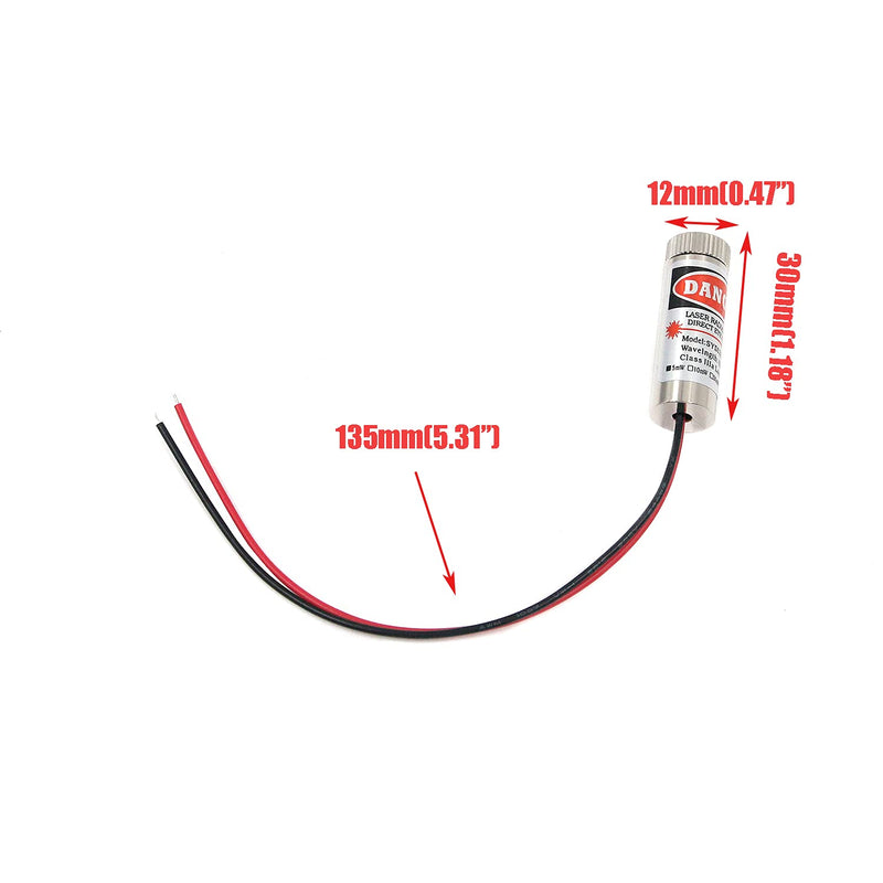 [Australia - AusPower] - 650nm 5mw Laser Head Tube - Adjustable Focus 35V Red Laser (Pack of 3) 