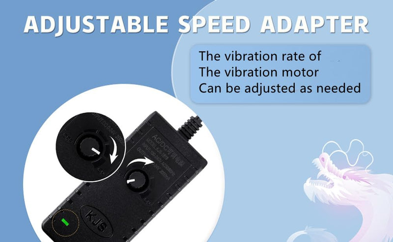 [Australia - AusPower] - 12V DC Motor 3800rpm Strong vibration Industry Mini Vibration Motor with Sturdy Plastic Shell Rotary Speed Vibrating Motor for Massage Bed Chair Medical Instruments (12V Motor+Power) 12V Motor+Power 