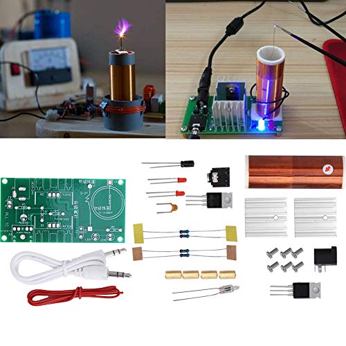Tesla Coil, Tesla Coil Kit, Musical Tesla Coil, Tesla Coil Module, Plasma Speaker, Disassembled Mini DIY Electronics Kit, Tool, 15W DC 15-24V, 2A