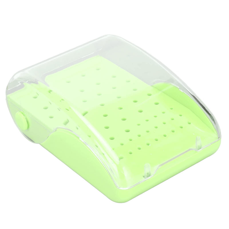 [Australia - AusPower] - Bur Autoclavable Case Organizer, 60 Hole Burs Holder with Cover Case, Burs Holder Burs Drill, Organizer Box Dentist Tool for Hospital (Green) Green 