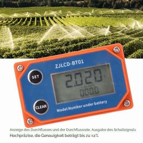 Digital Water Meter Stainless Steel Flow Sensor Acid Alkali Resistant Water Meter Water Meter Water Meter for Garden Hose Irrigation of Farmland