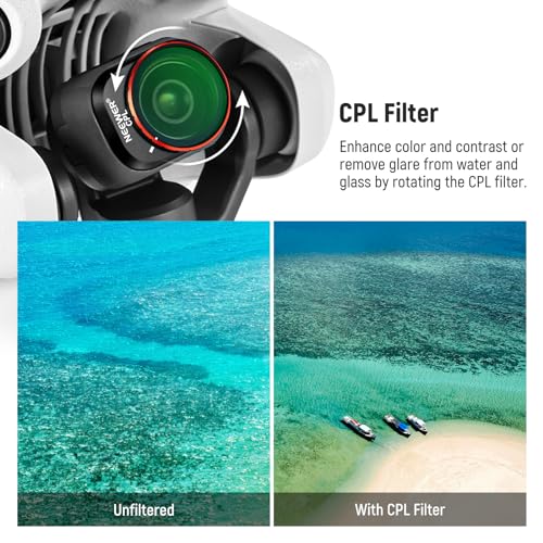 NEEWER ND & CPL Filter Set Compatible with DJI Mini 4 Pro, 4 Pack Mini 4Pro 4 Pack ND&CPL Filter