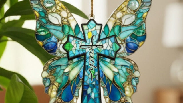 Christian Gifts for Women, Butterfly Suncatcher Ornaments
