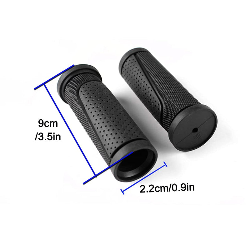 SYCOOVEN Bike Handlebar Grips, Non-Slip Rubber Bicycle Handlebar Grips Comfortable Short Mini Handle G rips Bike G rips (Color:Black) Black
