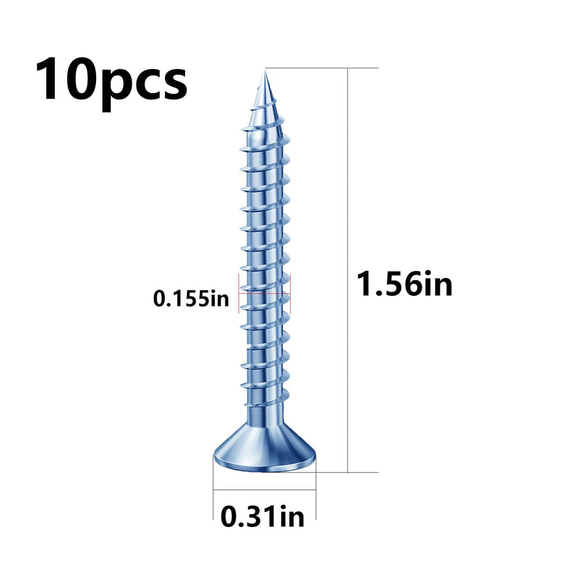 [Australia - AusPower] - (274 pcs) Plastic Drywall Wall Anchors Kit with Screws， Concrete Screw kit Wall Anchor Set Suitable for Brick and Cement Walls 