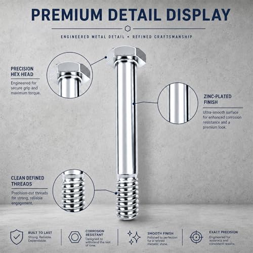 HKlanyue 100-piece caster wheel bolt kit, 5/16-18 x 2-inch wheel bolts for trolley