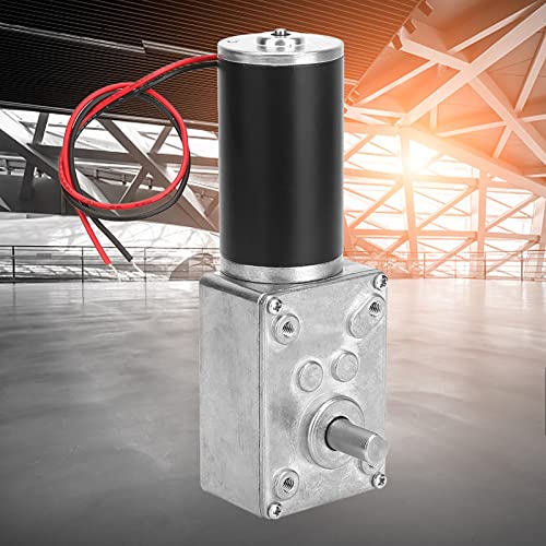 DC 12V Gear Motor, High Torsion Speed, Reduce the Electric Gear Motor, Switchable Worm Gear Motor, 8mm Shaft (12V 12RPM), Gear Motor 12V 12RPM