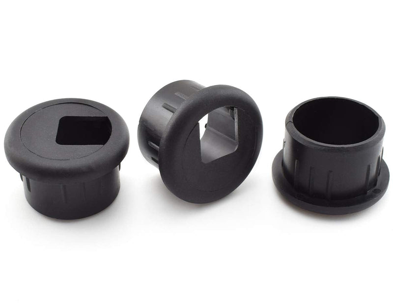 [Australia - AusPower] - SDTC Tech 3-Pack 1 inch Desk Hole Wire Grommet Black Plastic Cable Cord Cover Organizers 25mm 3 pack 