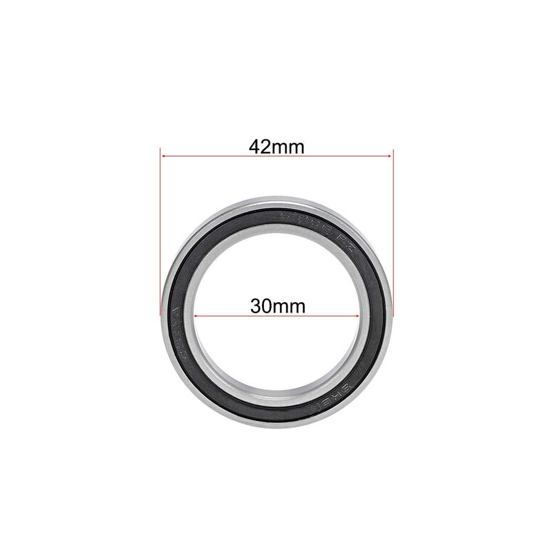 [Australia - AusPower] - uxcell 6806-2RS Deep Groove Ball Bearings 30mm Inner Dia 42mm OD 7mm Bore Double Sealed Chrome Steel Z2 2pcs 30x42x7mm 