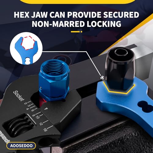 Adjustable AN Fittings Wrench AN Wrench for AN Hose Fitting Adapters AN Fitting Tool 3AN-16AN Lightweight Aluminum Black. With a Double Hose End Fitting Wrench 6AN Socket-AN8 B-nut Blue Black & Blue