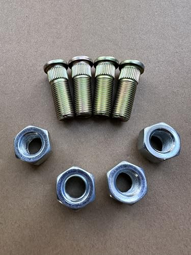 4pcs 1/2"-20 Wheel Stud 116-1696 with Lug Nuts Replacement for Toro Exmark Aerators Staris Lazer Z E S X Staris Lawn Mower