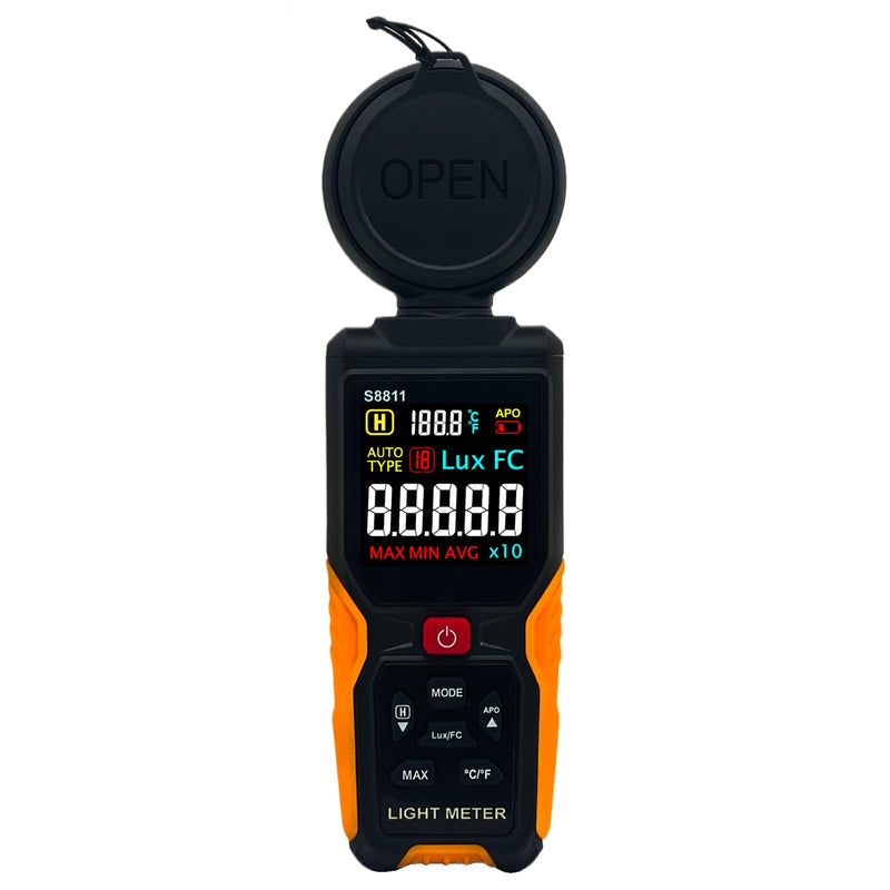 [Australia - AusPower] - Digital Illuminance Meter Light Meter 200,000Lux Meter/18,500FC,Luxmeter for Photography Grow Plants Led Photometer Lighting Intensity Brightness Measurement 