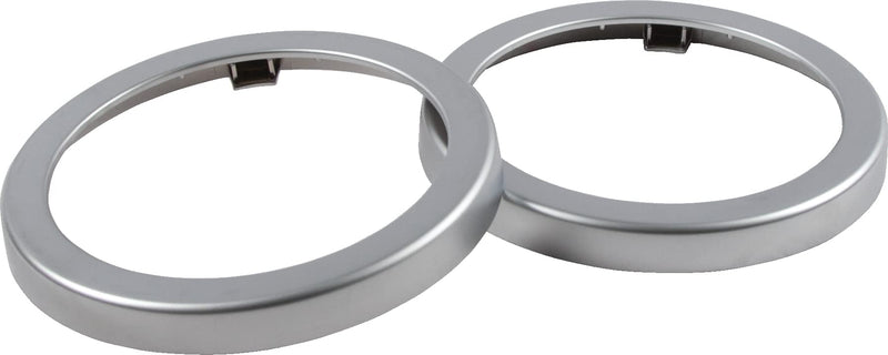 [Australia - AusPower] - San Jamar Ez-Fit Metal Finish Rings Cup Dispenser Trim Rings, For C2410C for Restaurants, Dining Halls, and Fast Food, Metal, 9 x 9 x 8 Inches, Silver, Set of 2 
