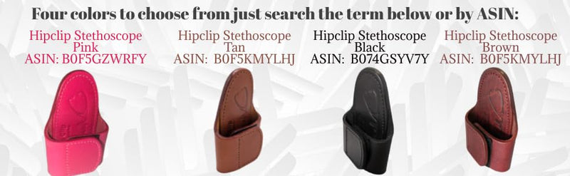 [Australia - AusPower] - The HipClip – Handmade Leather Stethoscope Holder (Black) Full Grain Leather 