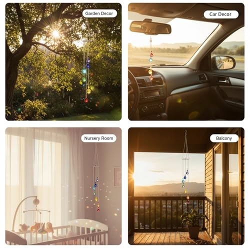 Crystal Suncatcher, Rainbow Maker for Window Decor & Garden