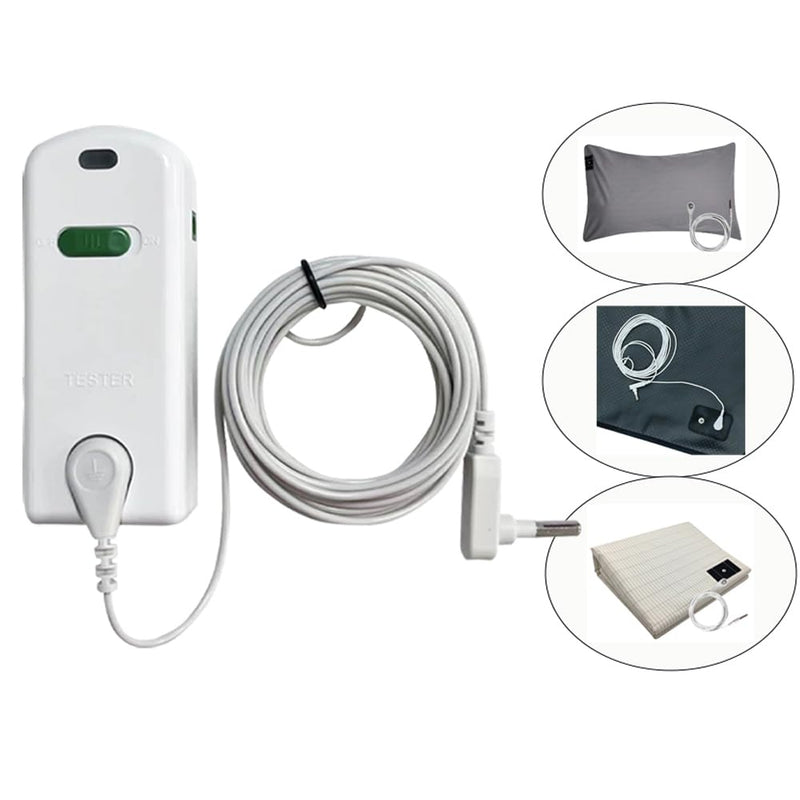 [Australia - AusPower] - Grounding Continuity Tester Kit with 2 x 15ft Grounding Cords for Grounded Sheets Use to Test Effectiveness of Earth Connected Products Mats,Pads,Wrist Bands,Blankets,Pillow Case 
