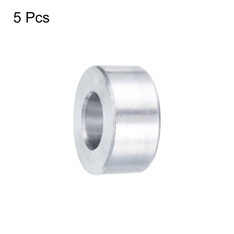 [Australia - AusPower] - uxcell 5pcs Aluminum Spacer 3/8" Bore x 3/4" OD x 1/4" Length Screw Standoff Bushing Plain Finish Round Metal Spacer for 3/8 ID Screws Bolts and Rods 3/8" x 3/4" x 1/4" Silver Tone 