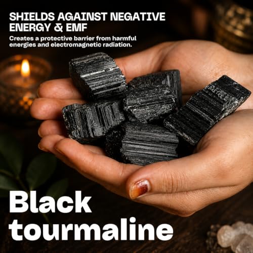Large 1.25-2.0” Natural Black Tourmaline Raw Crystals Stones for Meditation, Chakra, Reiki, Crystal Grid, Energy Work, Wire Wrapping, Tumbling & Spiritual Home Decor