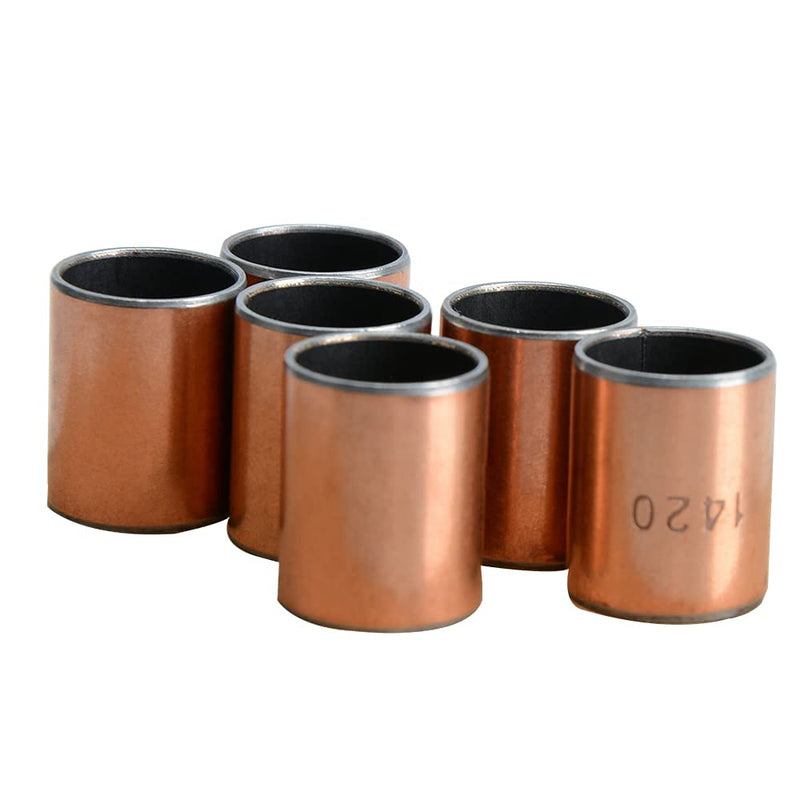 [Australia - AusPower] - YXQ 6 Pcs Sleeve Bearing Plain Bearings Wrapped Oilless Bushings Bronze?14mm ID x 16mm OD x 20mm Length 