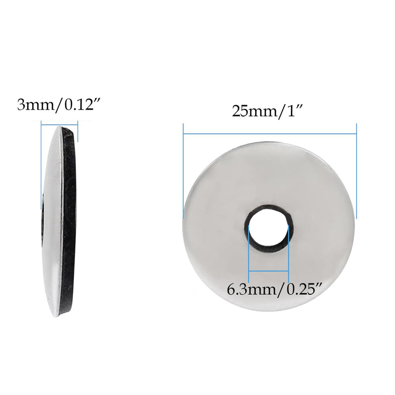 [Australia - AusPower] - 1/4'' x 1" Sealing Washers Stainless Steel 18-8 (304) Neoprene EPDM Bonded, 50 PCS 