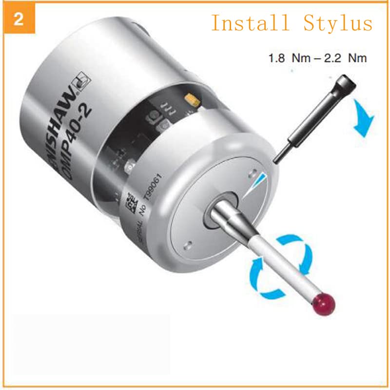 [Australia - AusPower] - Cmm Touch Probe Stylus,Ruby Ball Stylus for CNC Probe Renishaw OMP40-2 OMP60 A-5003-0235 M4 Length 50mm D5mm Ceramic Stem 