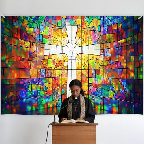 7x5ft Cross Backdrop for Church Jesus Christ Crosses Religious Decoration 7x5ft