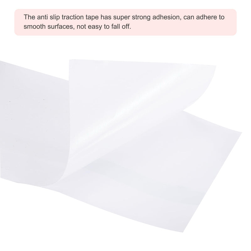 MECCANIXITY Anti Slip Traction Tape with Luminous Strip 4 x 24 Inch Pre-Cut Non Skid Stair Treads Grip Tape for Indoor Stairs Step Outdoor Skateboard, White with Blue, Pack of 15 4 Inch x 24 Inch