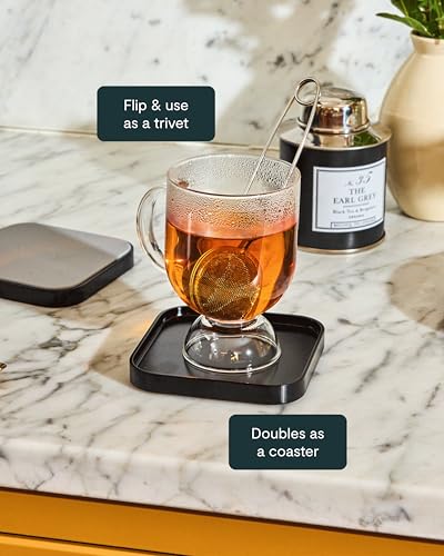 Caraway Spoon Rest Set of 2, Stackable Spoon Holder for Kitchen Counter Cream Spoon Rest (2x)