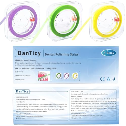 3 Rolls Dental Polishing Strips Tooth File Teeth Grinding Tool