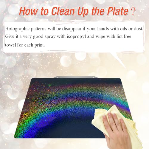 Smooth PEY PET Printing Plate 250 x 250 mm, Rainbow Starry PEY Carbon Fibre PET Build Plate Spring Steel Print Bed for QiDi Q1 Pro for AnkerMake M5 3D Printer