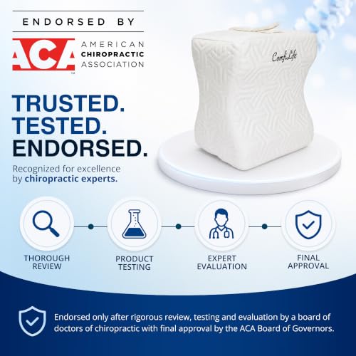 ComfiLife Orthopedic Knee and Leg Pillow for Side Sleepers Sleeping - 100% Polyurethane Foam for Back Pain, Hip Pain Relief
