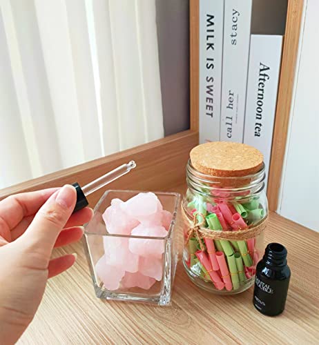 Luckeeper 0.5 lb Rough Crystals Bulk Raw Rose Quartz Healing Stones for Tumbling, Wire Wrapping, Wicca Reiki,Meditation and Home Decor Pink Rose Quartz