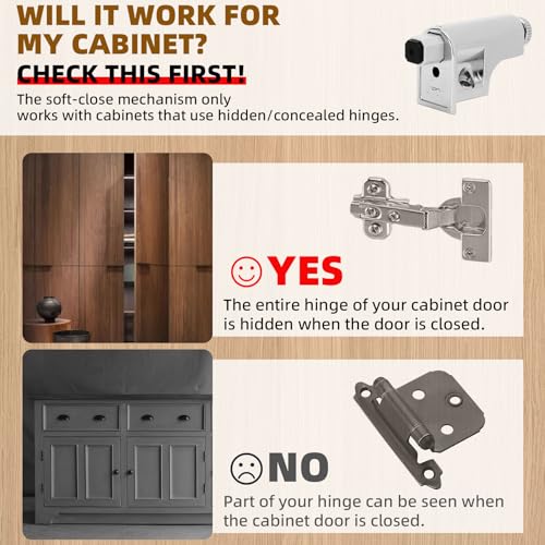 25 Pcs Soft Close Cabinet Door Damper, Soft Close Dampers plastic 25