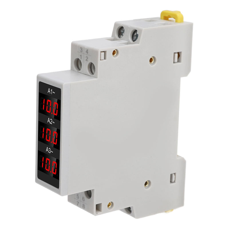 [Australia - AusPower] - LED Digital Display Amp Meter 3 Phase DIN Rail Ammeter 1-100A Trend Display, Wide Measuring Range for Industrial Applications 