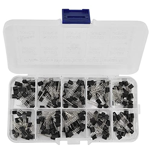 BC547 Transistor Set, 200 Pieces | With Clear Box, BC327 BC337 BC517 BC547 BC548 BC549 BC550 BC556 BC557 BC558, Semiconductor Material, for Electric Vehicles
