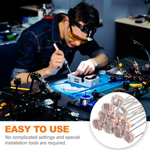 sourcing map 24 Pieces Photoresistor Kit 5mm Light Dependent Resistor (LDR) Light Sensitive Resistor Passive Components for DIY Industrial Experiments, GL5506 4~7KΩ