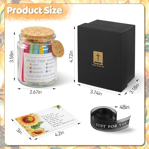Bible Verse Jar, Read Me When Bible Verses Jar, Christian Gifts for Women Classic colors