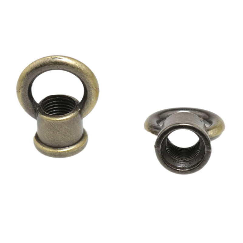 [Australia - AusPower] - Light Fixture Hooks Ring Nut Lifting Ring Nut Eye Nuts Lamp Nut M10 Thread Black Bronze Ring Hanging Light Ring Fixture 4 Sets 