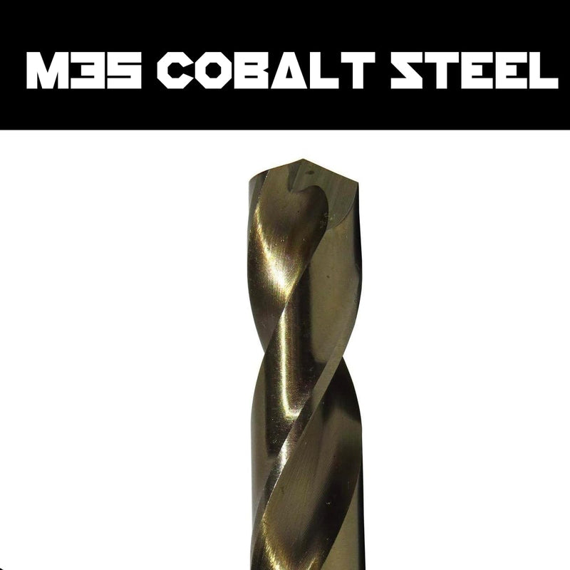5/8 Inch x 12 Inch Aircraft Drill Bit (Professional Grade) Extra Long Black Oxide Cobalt Extension Bit - Perfect for Drilling into Sheet Metal, Stainless, Aluminum, Wood, & Copper 5/8" x 12"