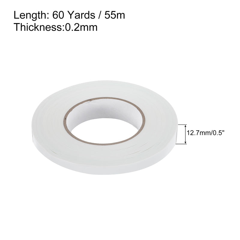 MECCANIXITY White Gaffers Tape, 60 Yards x 0.5 Inch No Residue, Non-Reflective Easy Tear Book Repair Tape Matte Stage Cloth Tape for Photography,Pack of 1
