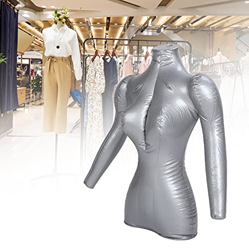 Inflatable Female Mannequin Half Body, Inflatable Mannequin Clothing Display Model Made of PVC Material, Female Coat Upper Body, Inflatable